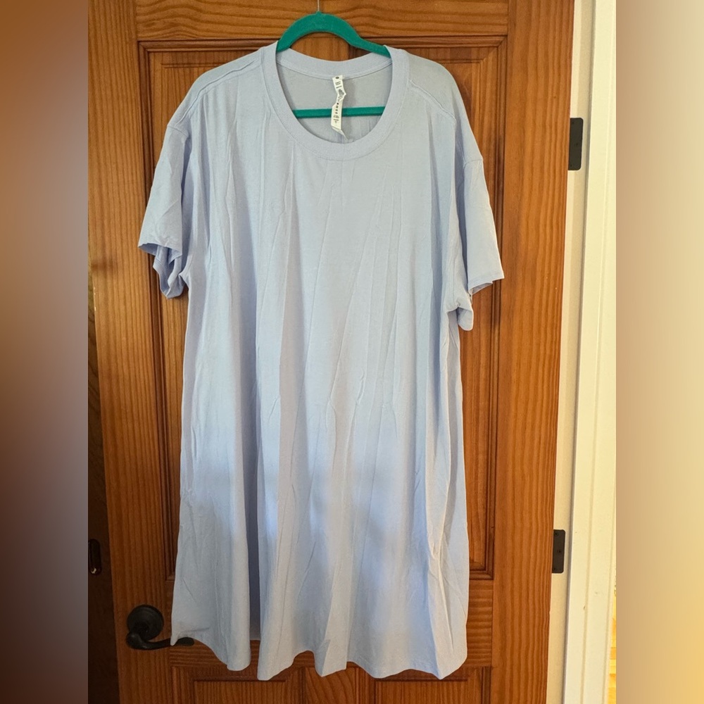 lululemon athletica Light Blue Short Sleeve Swing Dress